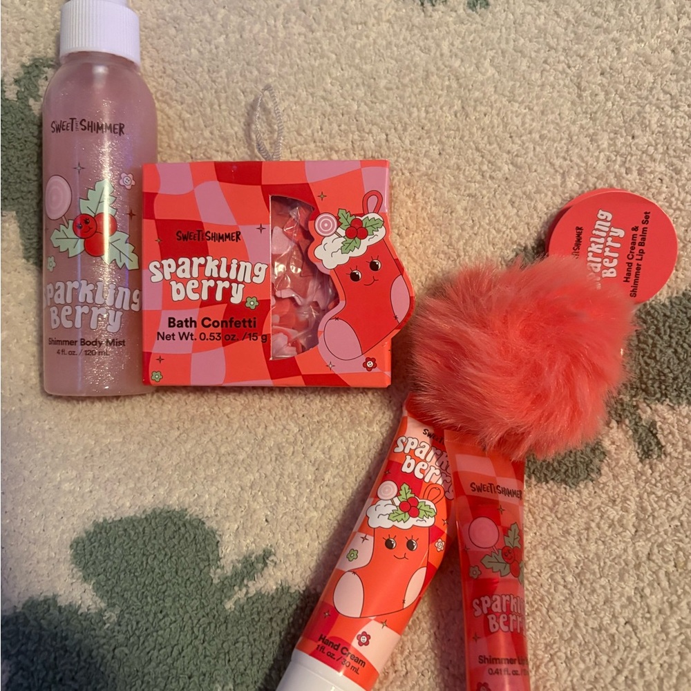 Sparkling Berry Kids Bath Set - Pink